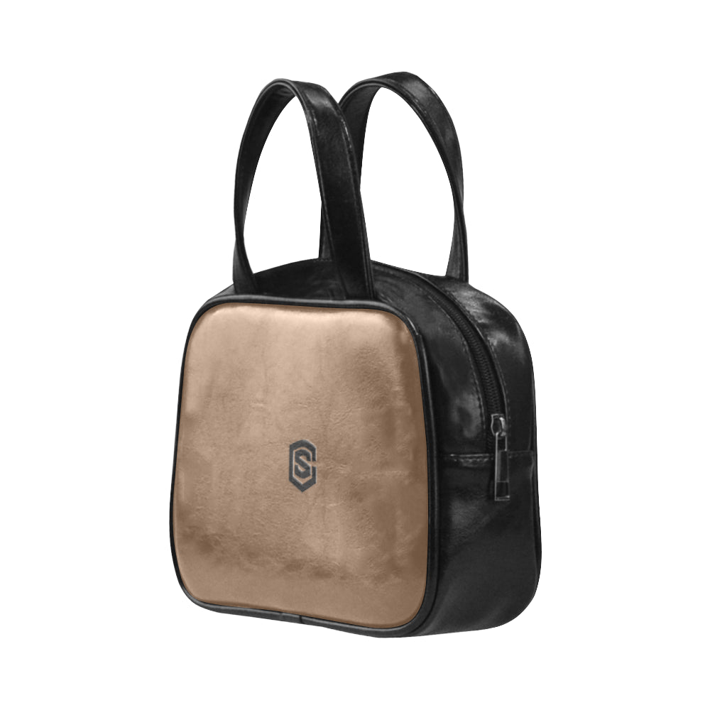 GREEN LEATHER TOP HANDLE HANDBAG black logo Leather Top Handle Handbag (Model 1662)