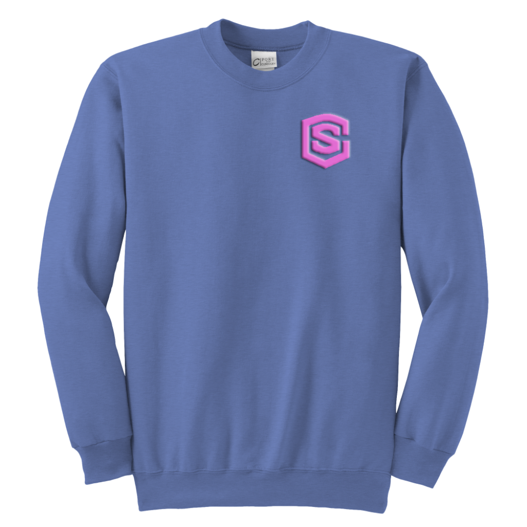 Youth Crewneck Sweatshirt WITH PINK LOGO