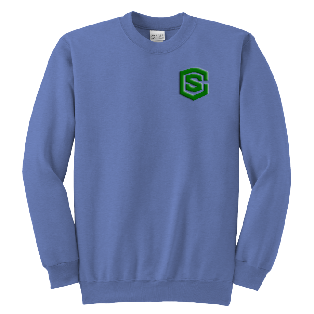 Youth Crewneck Sweatshirt WITH GREEN LOGO
