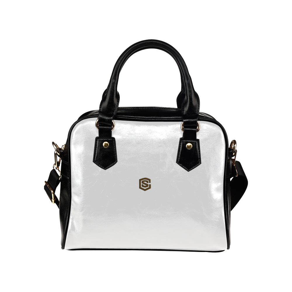 WHITE Shoulder Handbag brown logo Shoulder Handbag (Model 1634)
