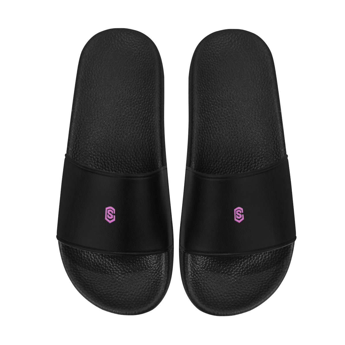 pink logo Women's Slide Sandals (Model 057)