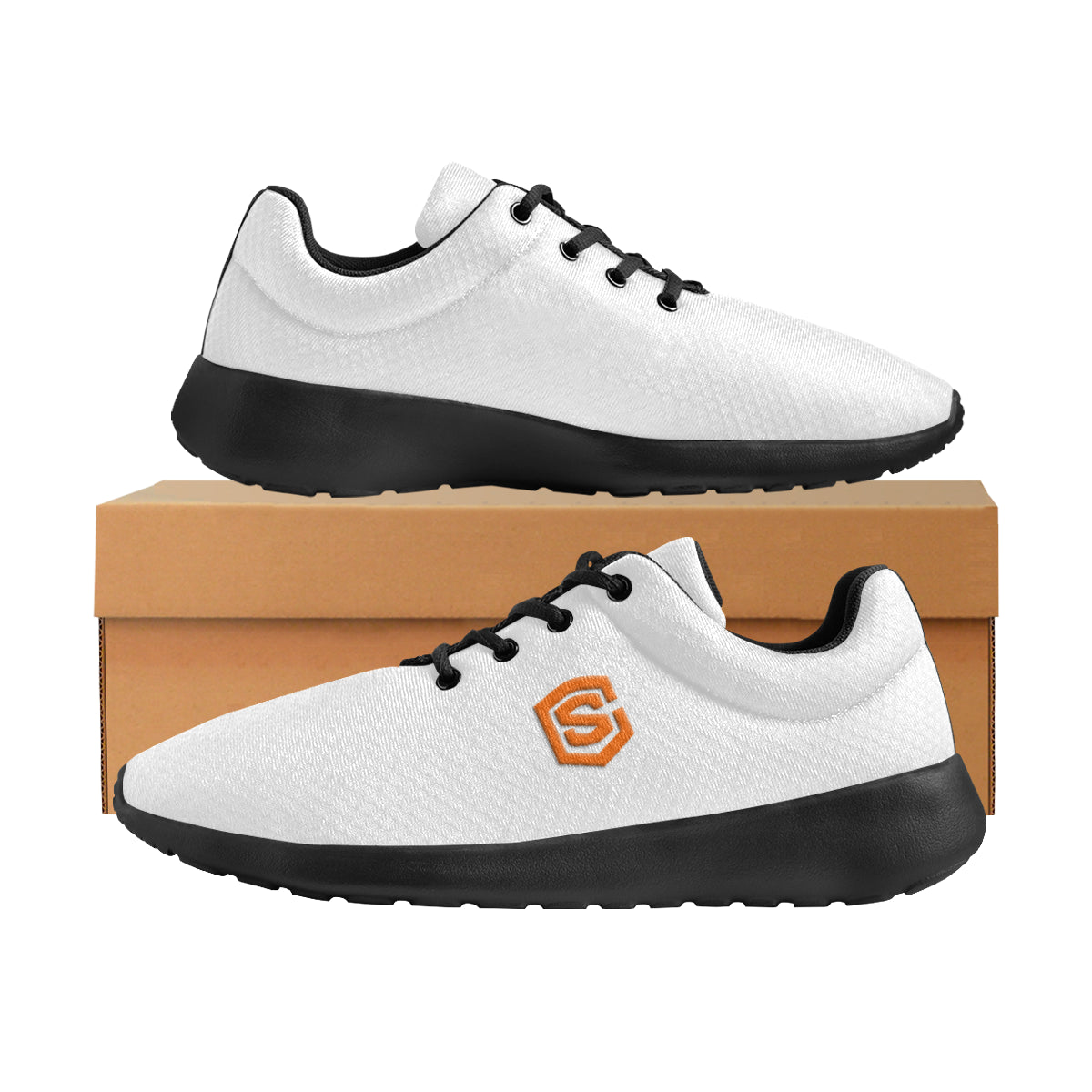 orange logo Men's Athletic Shoes (Model 0200)