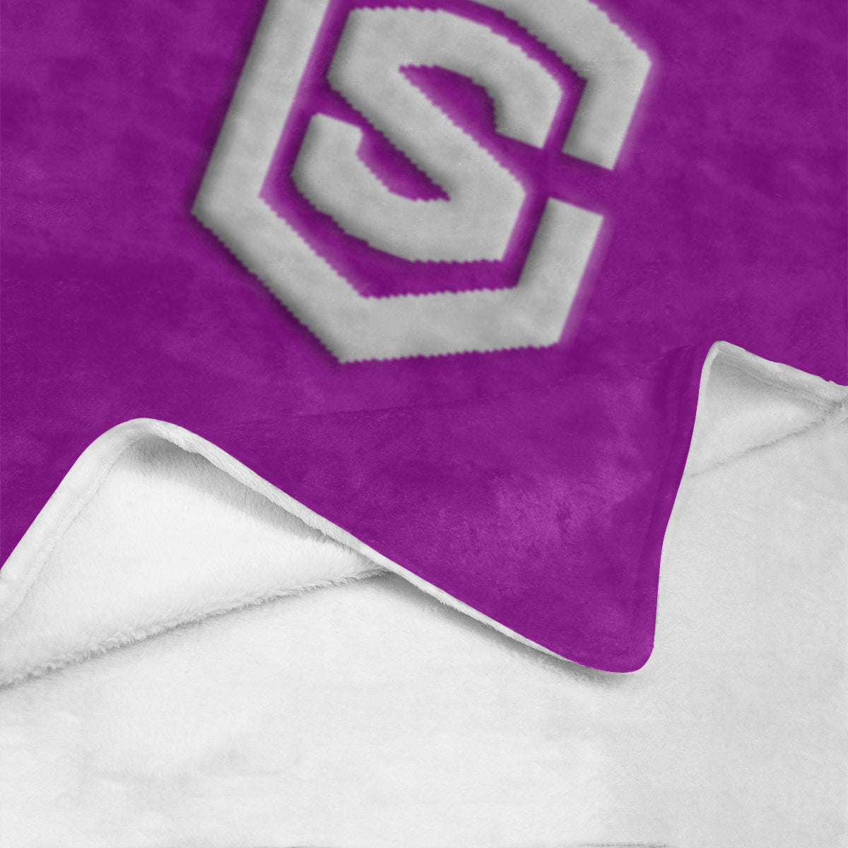 Purple Ultra-Soft Micro Fleece Blanket with Silver Logo Ultra-Soft Micro Fleece Blanket 30"x40"