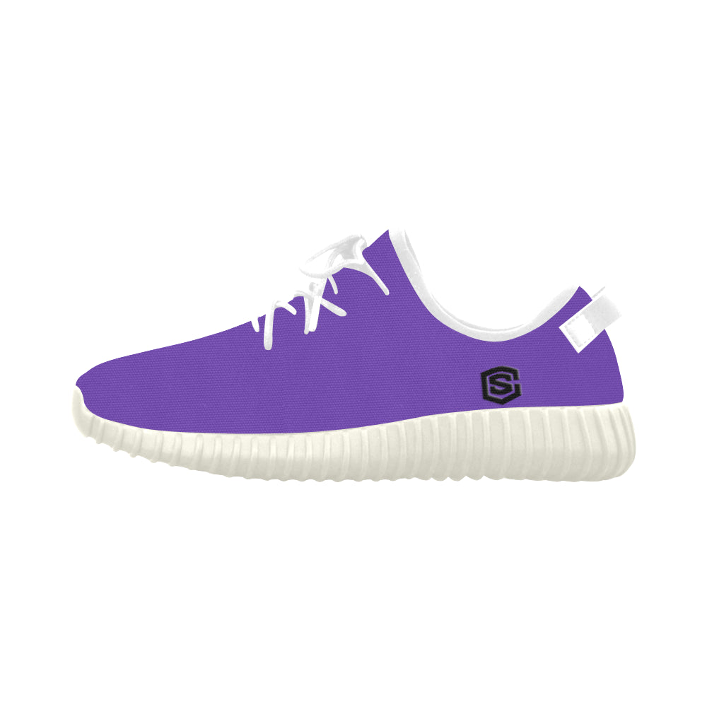 black logo Grus Women's Breathable Woven Running Shoes (Model 022)