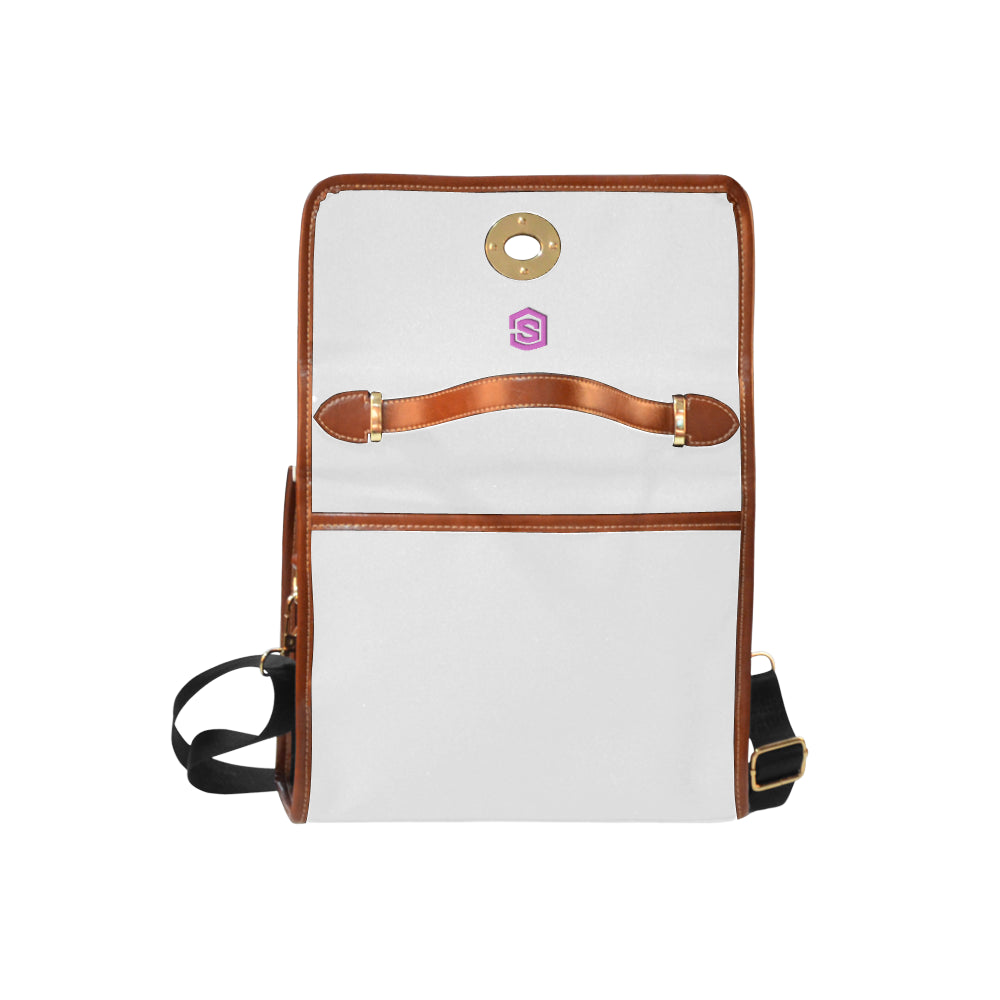 GRAY WATERFROOF CANVAS BAGPINK logo Waterproof Canvas Bag/All Over Print (Model 1641)