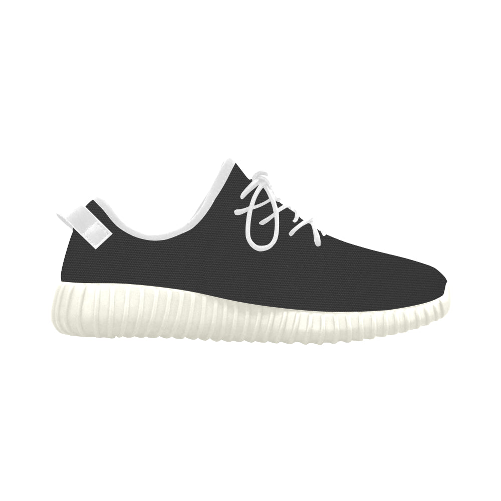 black logo Grus Women's Breathable Woven Running Shoes (Model 022)