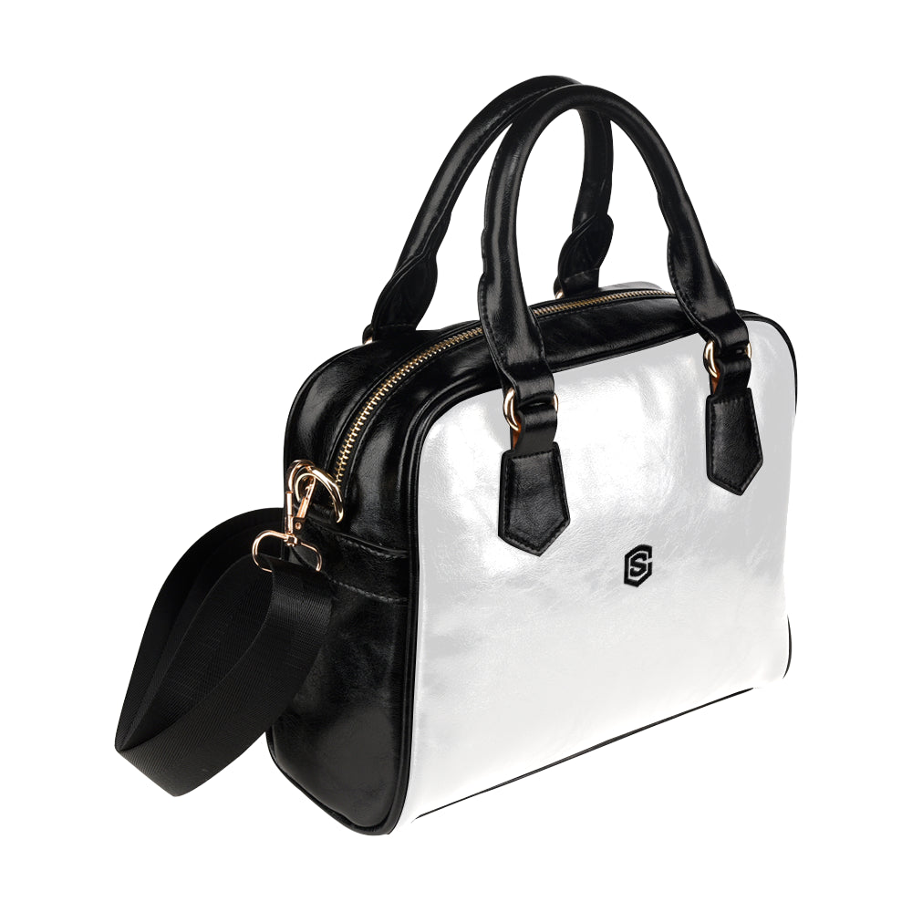WHITE Shoulder Handbag black logo Shoulder Handbag (Model 1634)
