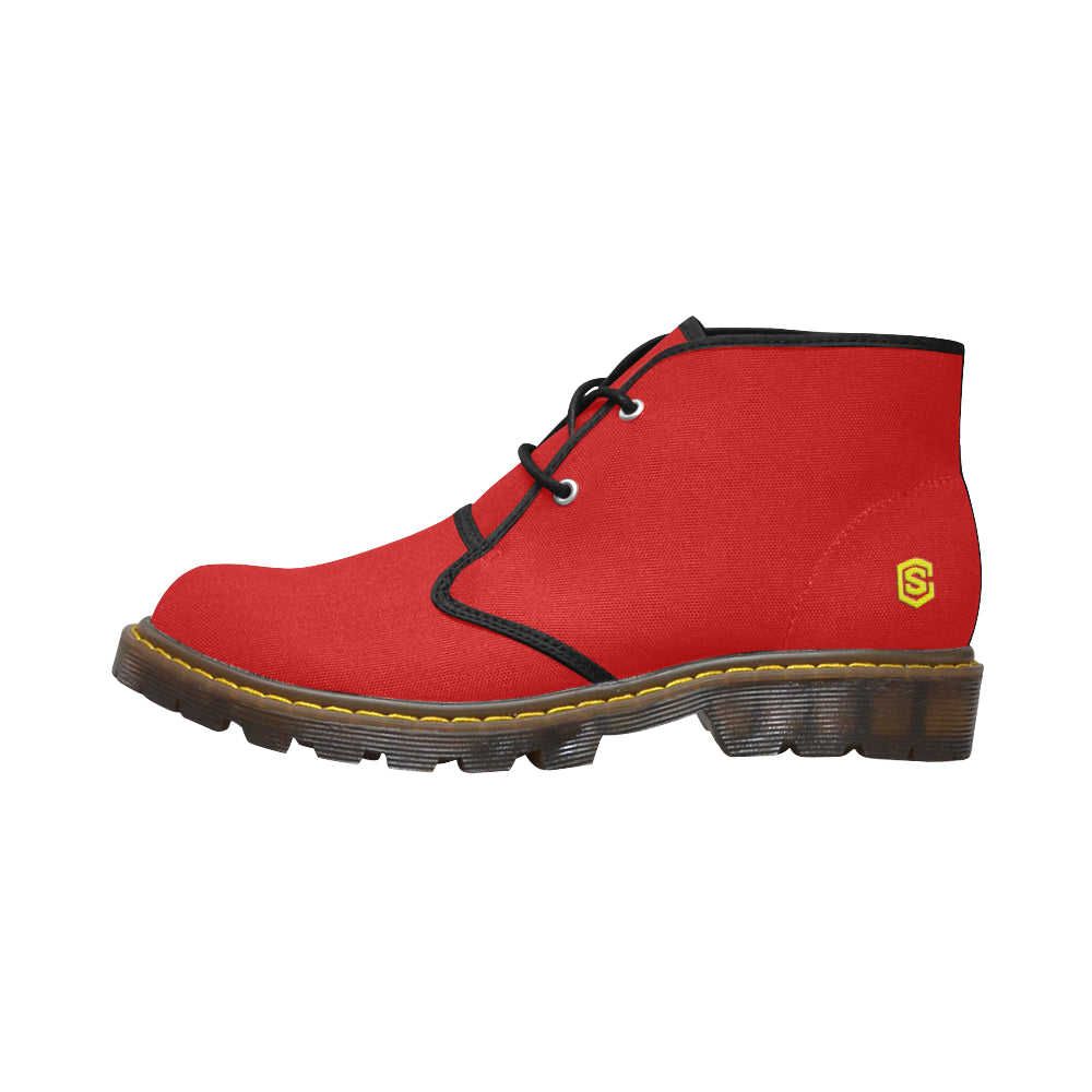 yellow Men's Canvas Chukka Boots (Model 2402-1)