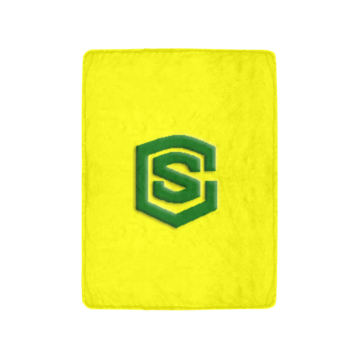 Yellow Ultra-Soft Micro Fleece Blanket with Green Logo Ultra-Soft Micro Fleece Blanket 30"x40"