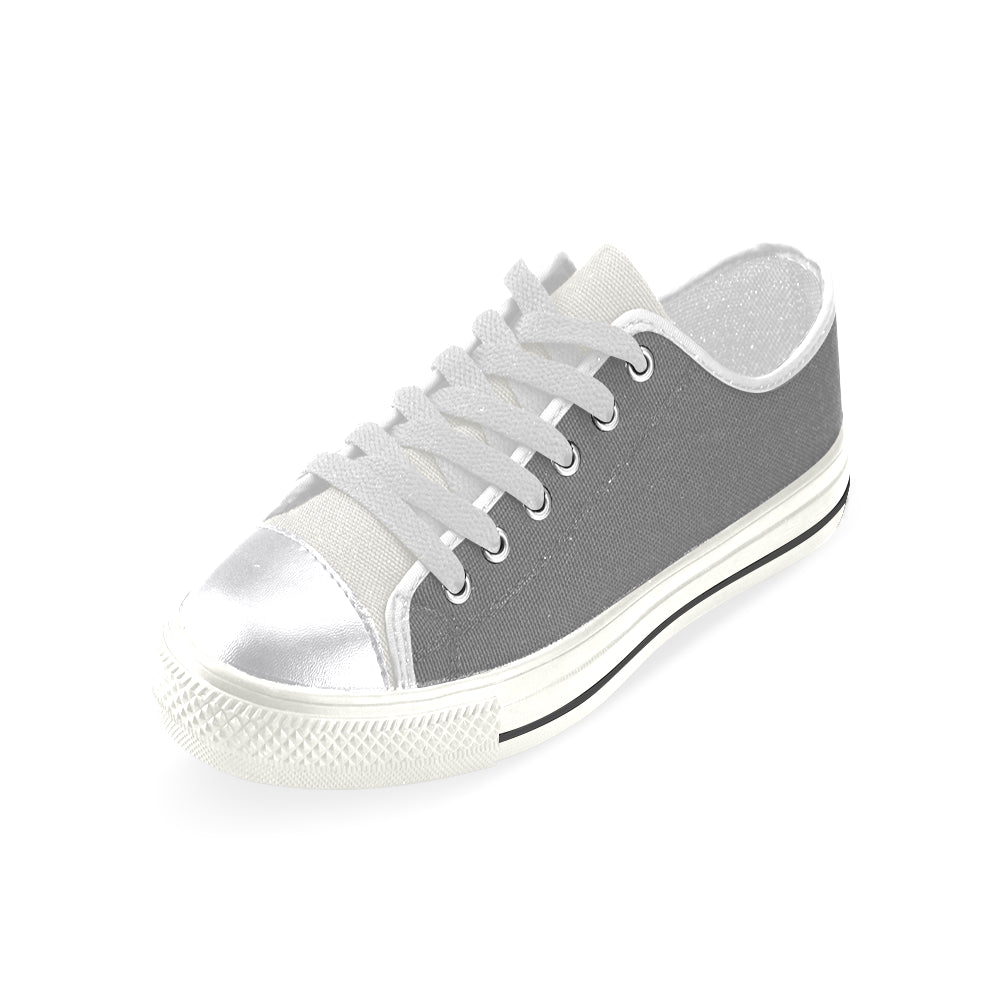 silver logo Women's Classic Canvas Shoes (Model 018)
