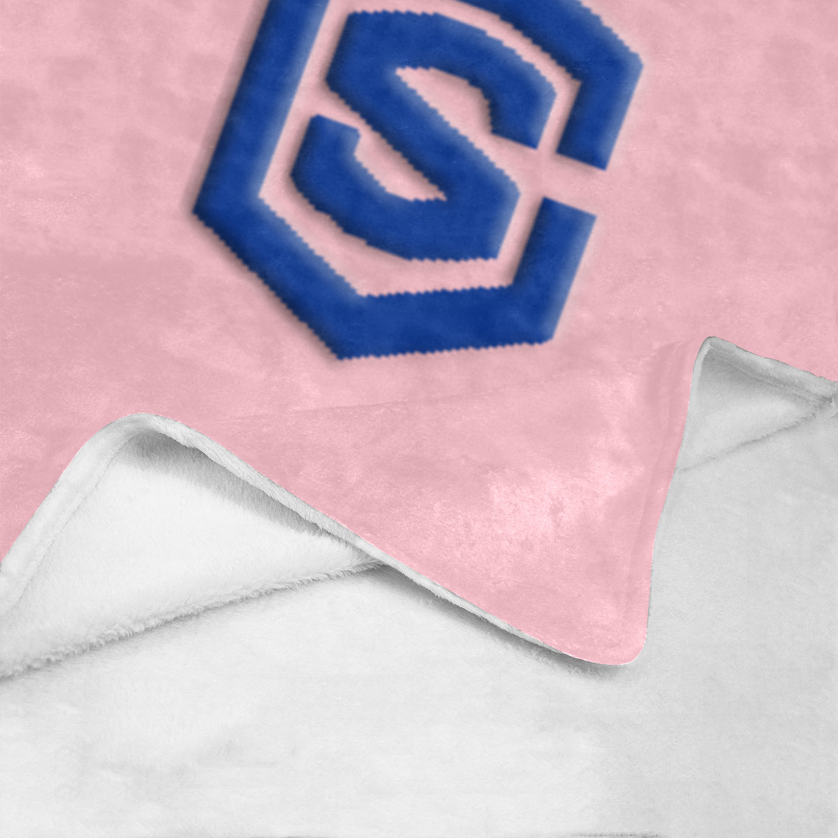 Pink Ultra-Soft Micro Fleece Blanket with Blue Logo Ultra-Soft Micro Fleece Blanket 30"x40"