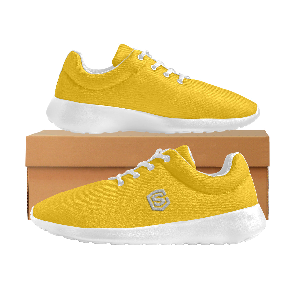 silver logo Women's Athletic Shoes (Model 0200)