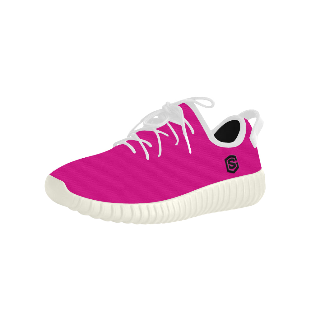 black logo Grus Women's Breathable Woven Running Shoes (Model 022)