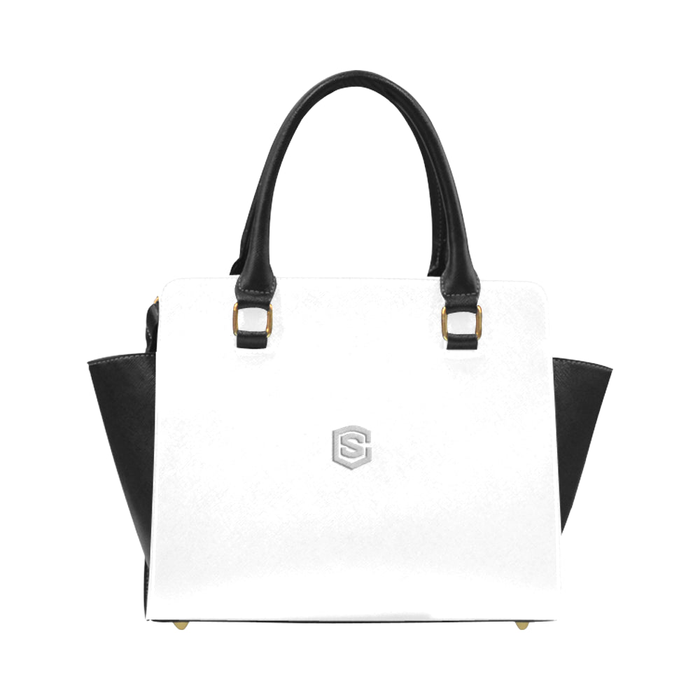 BLACK CLASSIC SHOULDER HANDBAG silver logo Classic Shoulder Handbag (Model 1653)