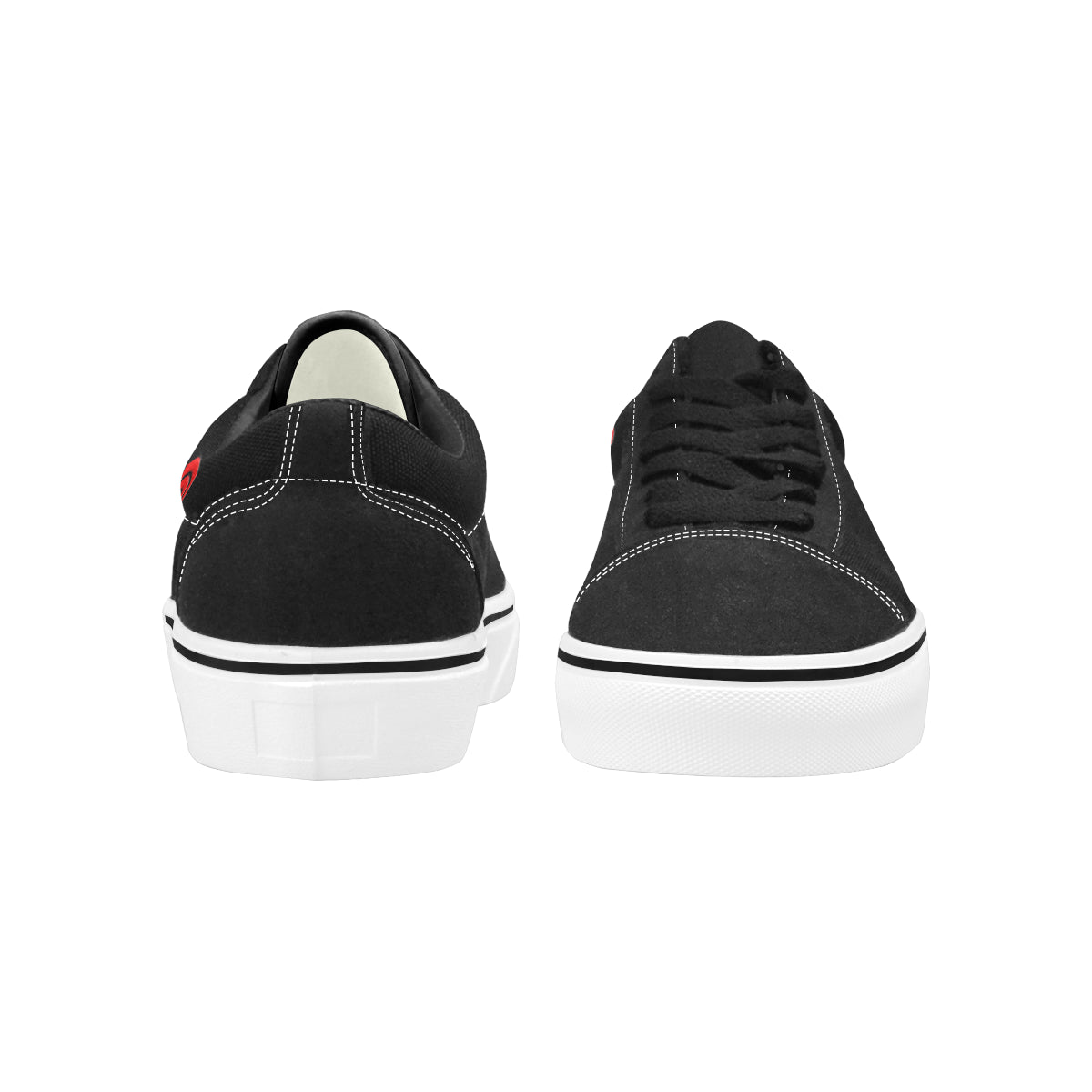 red logo Men's Low Top Skateboarding Shoes (Model E001-2)