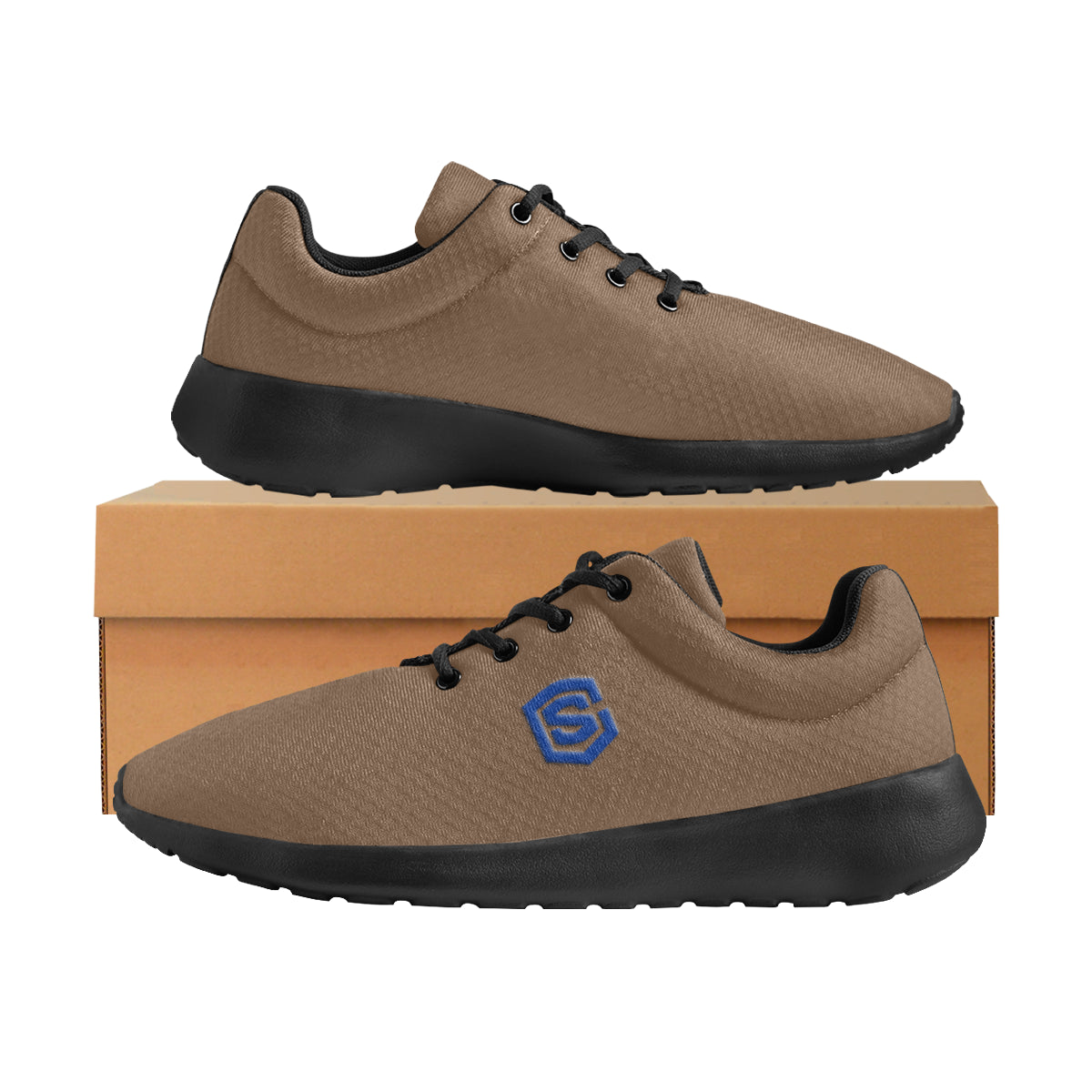 blue logo Men's Athletic Shoes (Model 0200)