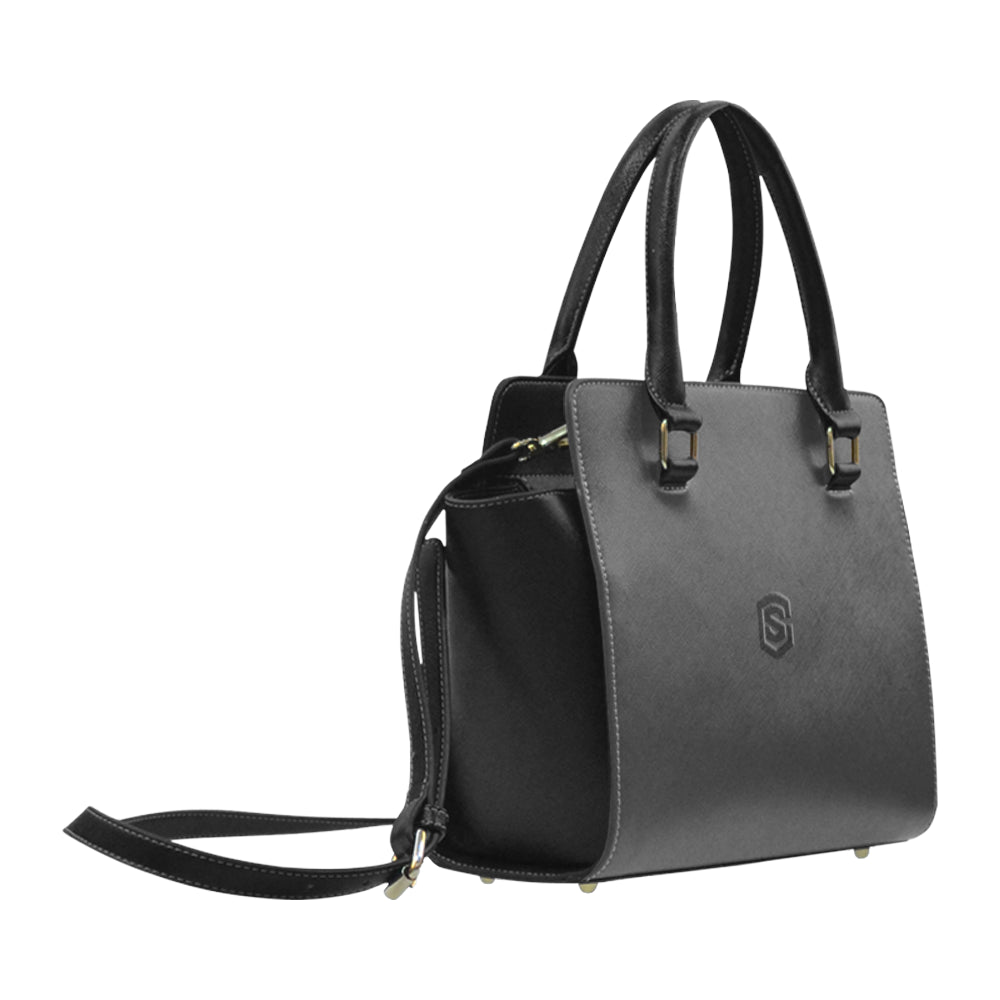 BLACK CLASSIC SHOULDER HANDBAG black logo Classic Shoulder Handbag (Model 1653)