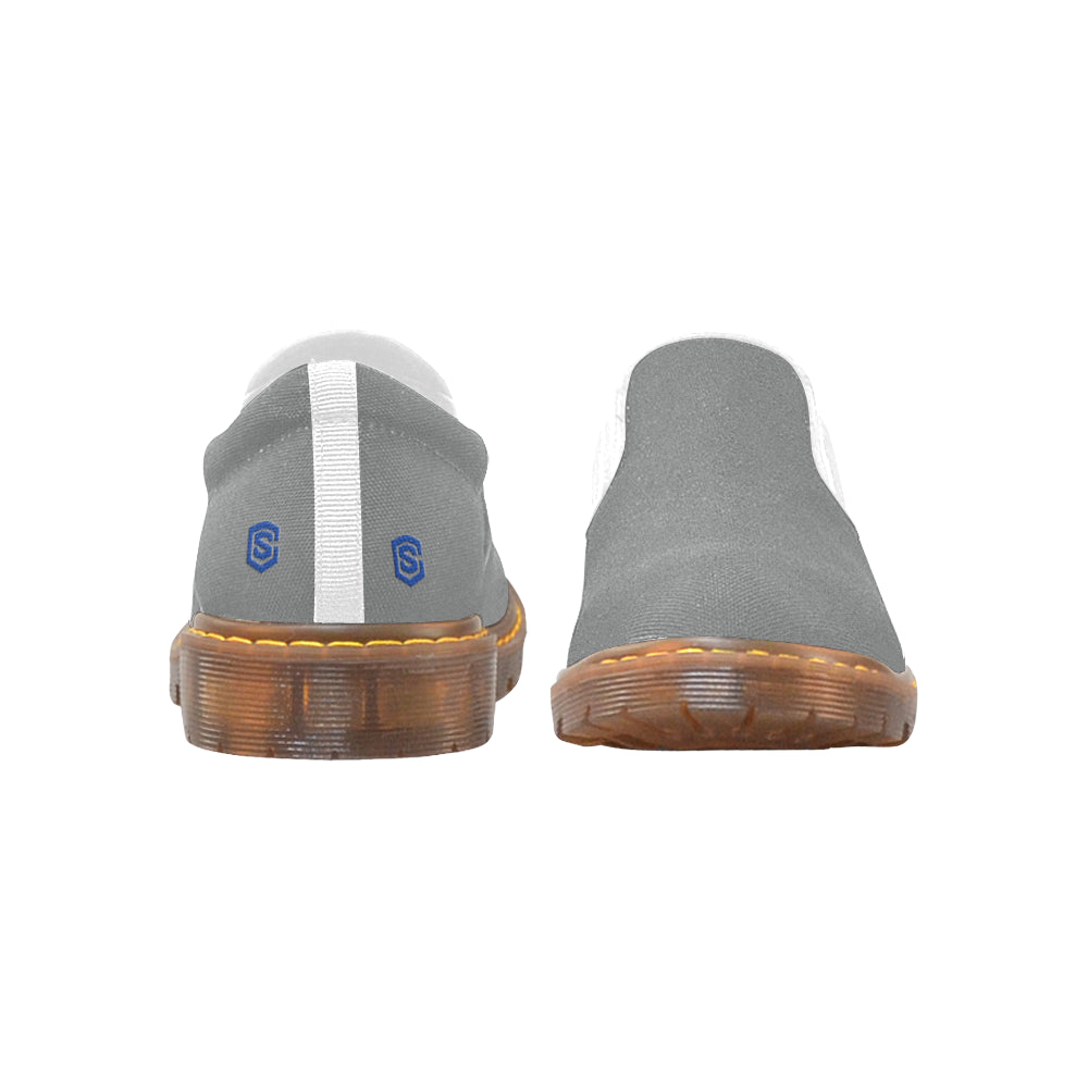 blue logo Martin Women's Slip-On Loafer (Model 12031)