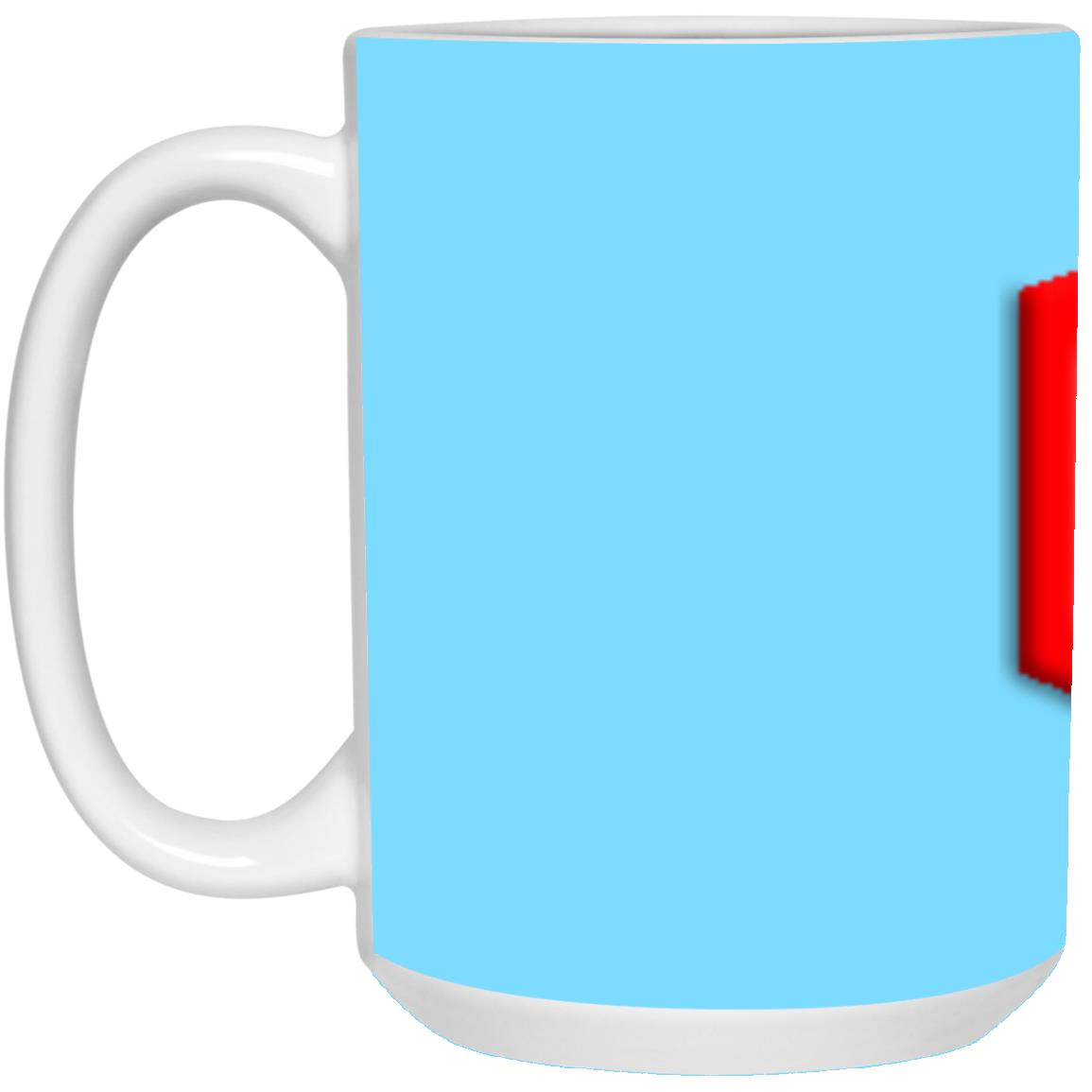 red (2) 21504 15 oz. White Mug