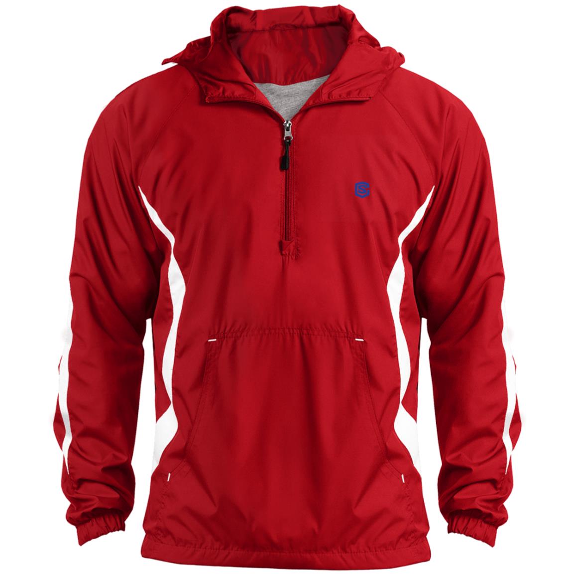 Illustrator Blue Logo JST63 Unisex Colorblock Raglan Anorak Jacket