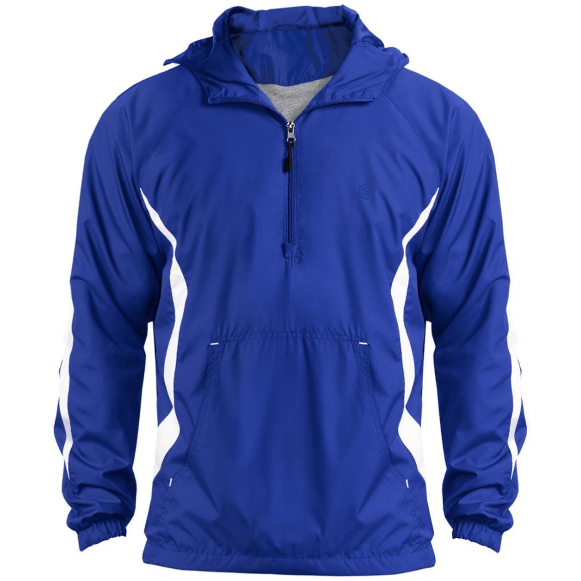 Illustrator Blue Logo JST63 Unisex Colorblock Raglan Anorak Jacket