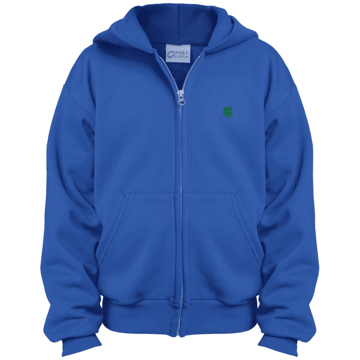 Illustrator Green Logo PC90YZH Youth Full Zip Hoodie