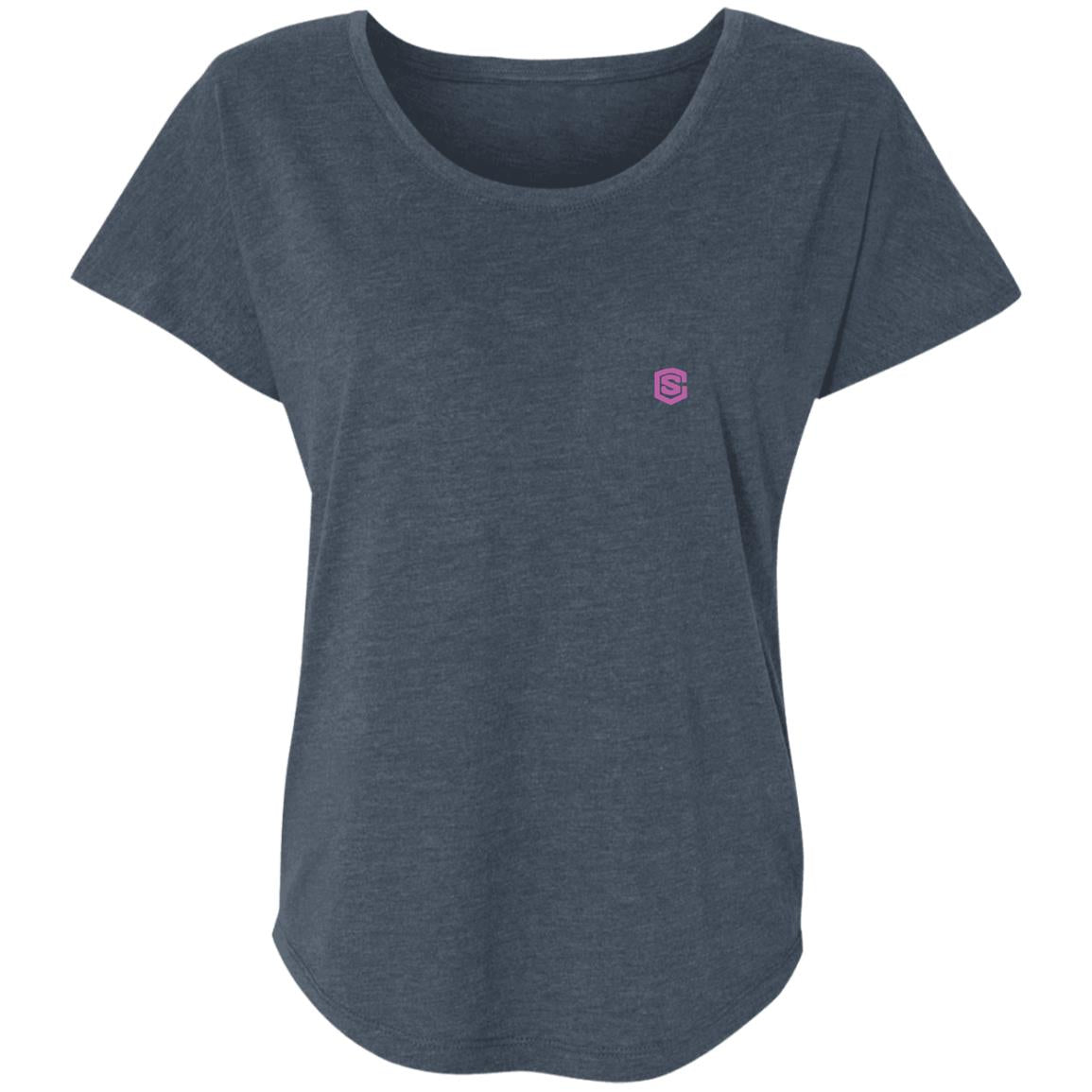 Illustrator Pink Logo NL6760 Ladies' Triblend Dolman Sleeve