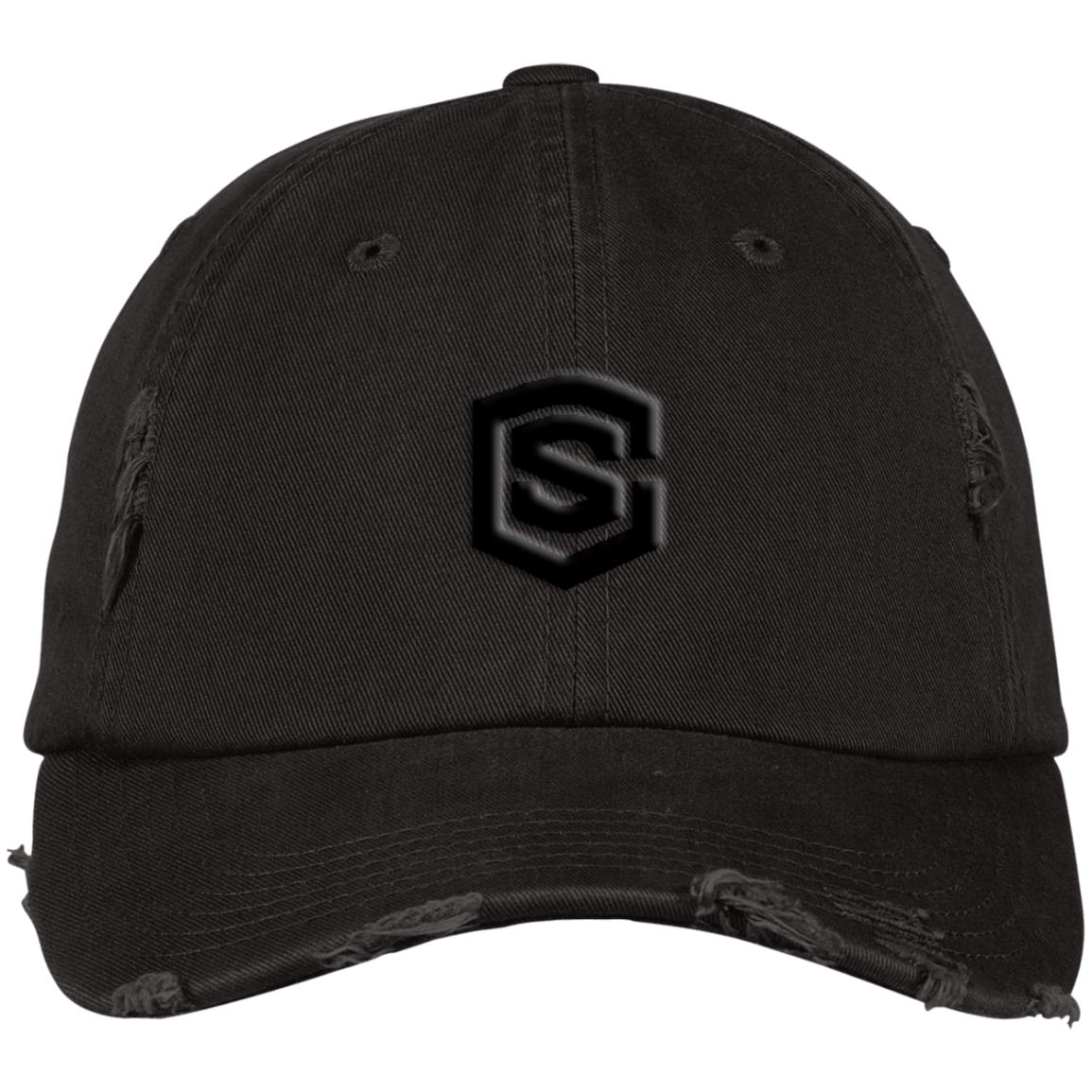 black (2) DT600 Distressed Dad Cap