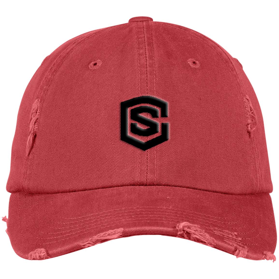 black (2) DT600 Distressed Dad Cap