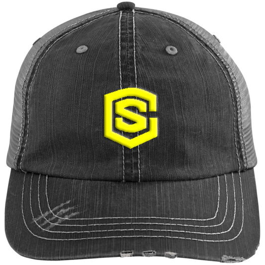 yellow (3) 6990 Distressed Unstructured Trucker Cap