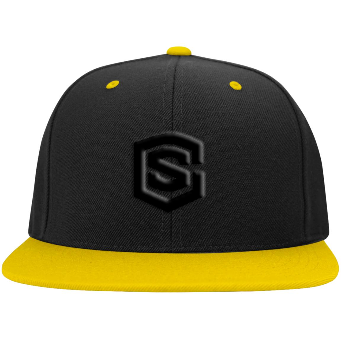 black (2) STC19 Flat Bill High-Profile Snapback Hat