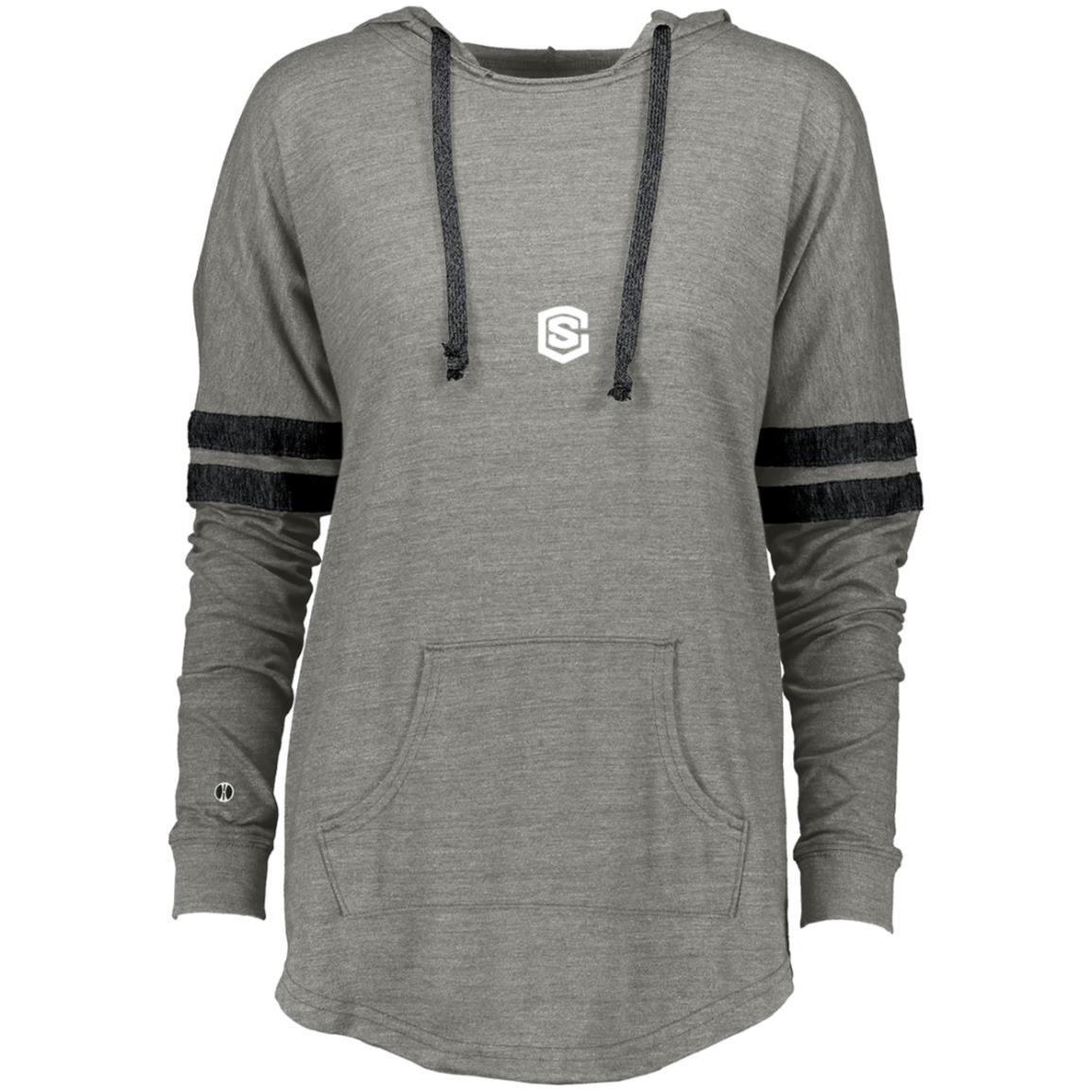 Illustrator White Logo 229390 Ladies Hooded Low Key Pullover