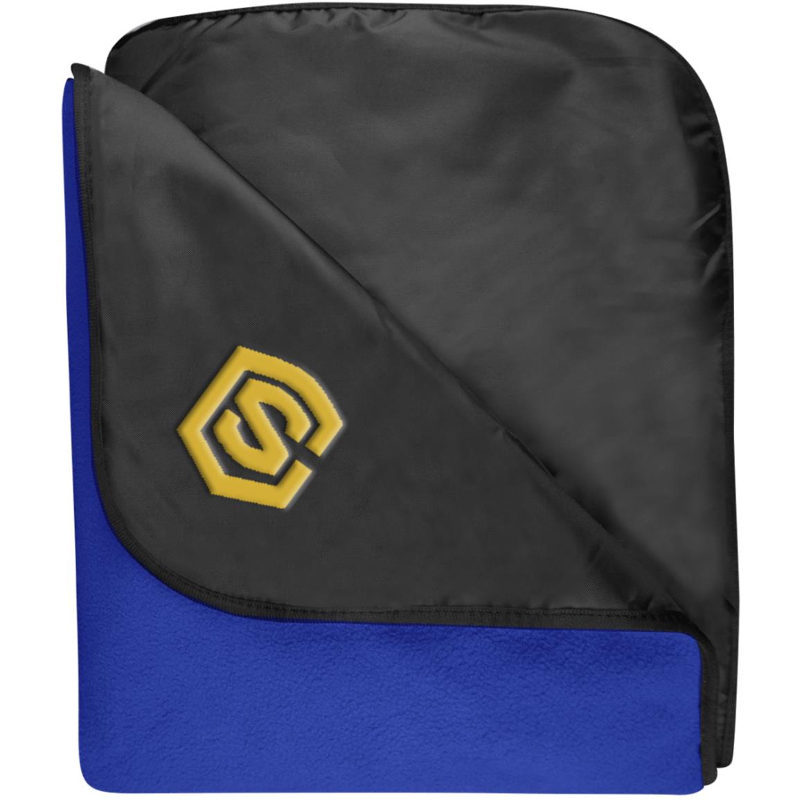 gold (2) TB850 Fleece & Poly Travel Blanket