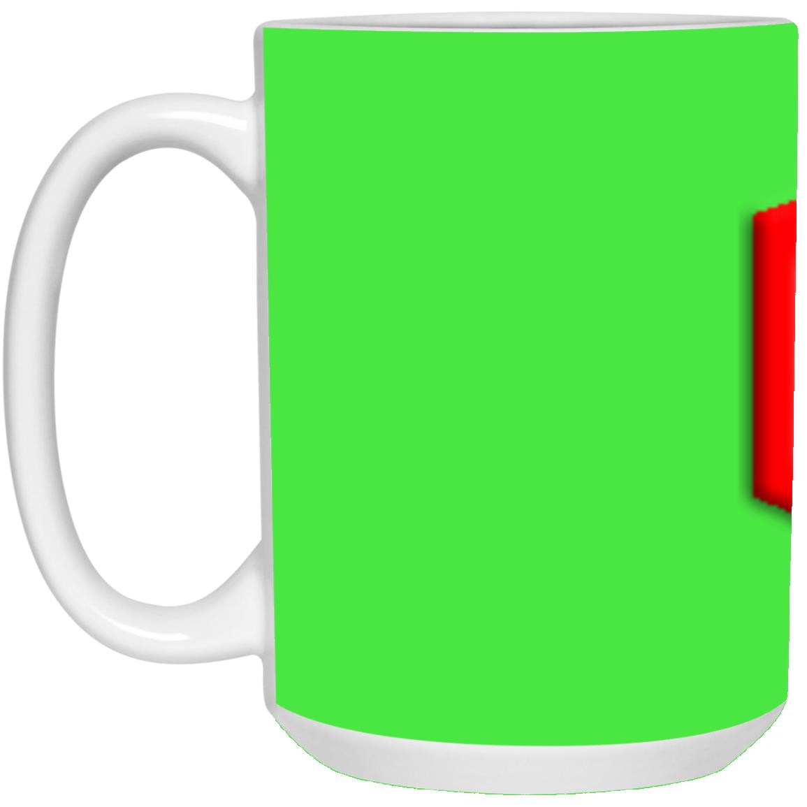 red (2) 21504 15 oz. White Mug