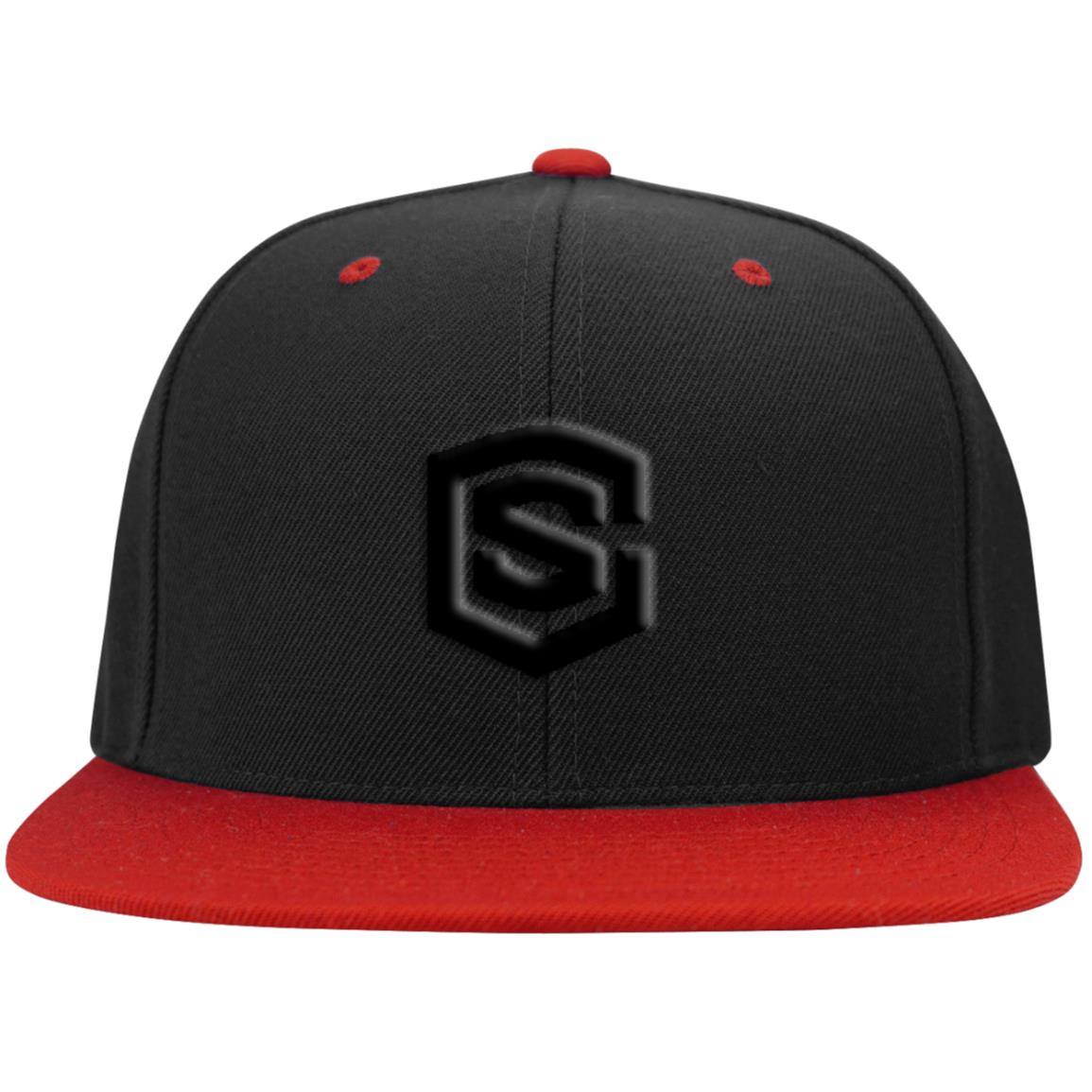 black (2) STC19 Flat Bill High-Profile Snapback Hat