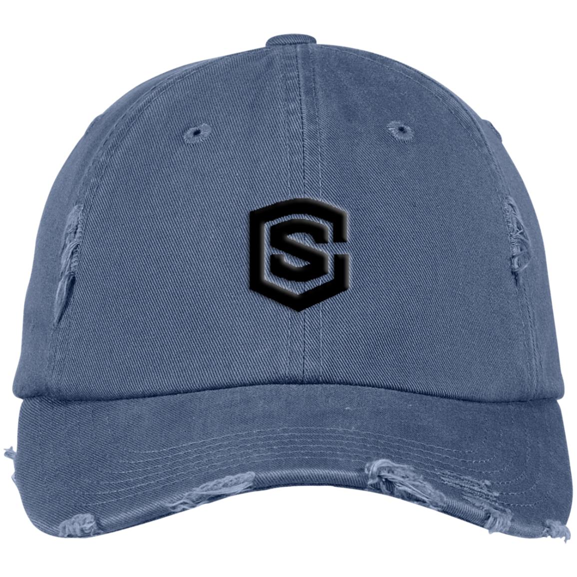 black (2) DT600 Distressed Dad Cap