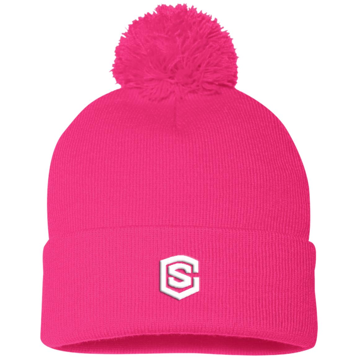 white (2) SP15 Pom Pom Knit Cap