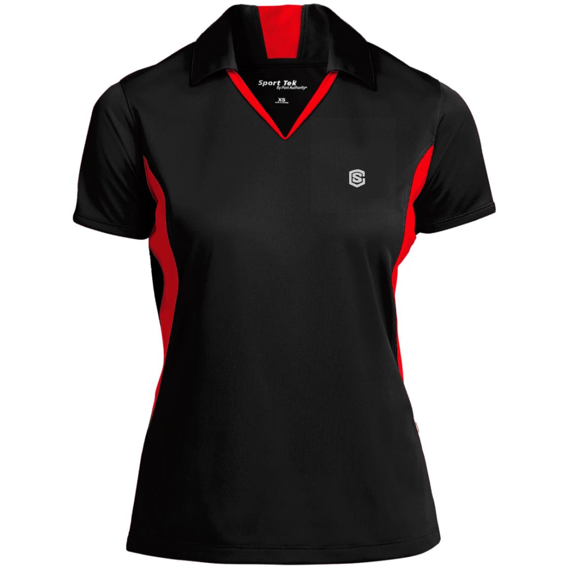 Illustrator Silver Logo LST655 Ladies' Colorblock Performance Polo