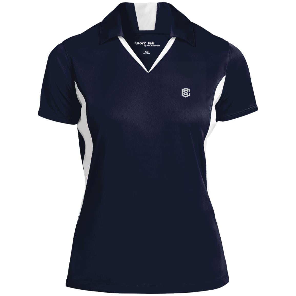 Illustrator Silver Logo LST655 Ladies' Colorblock Performance Polo