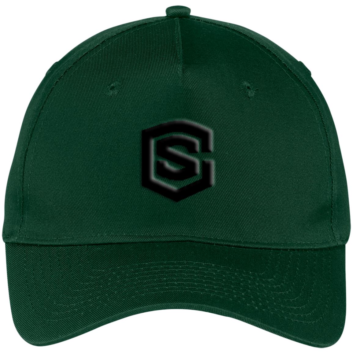 black (2) CP86 Five Panel Twill Cap