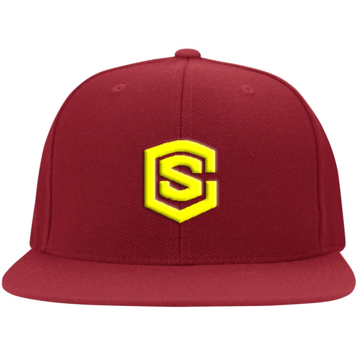 yellow (3) 6297F Flat Bill Twill Flexfit Cap