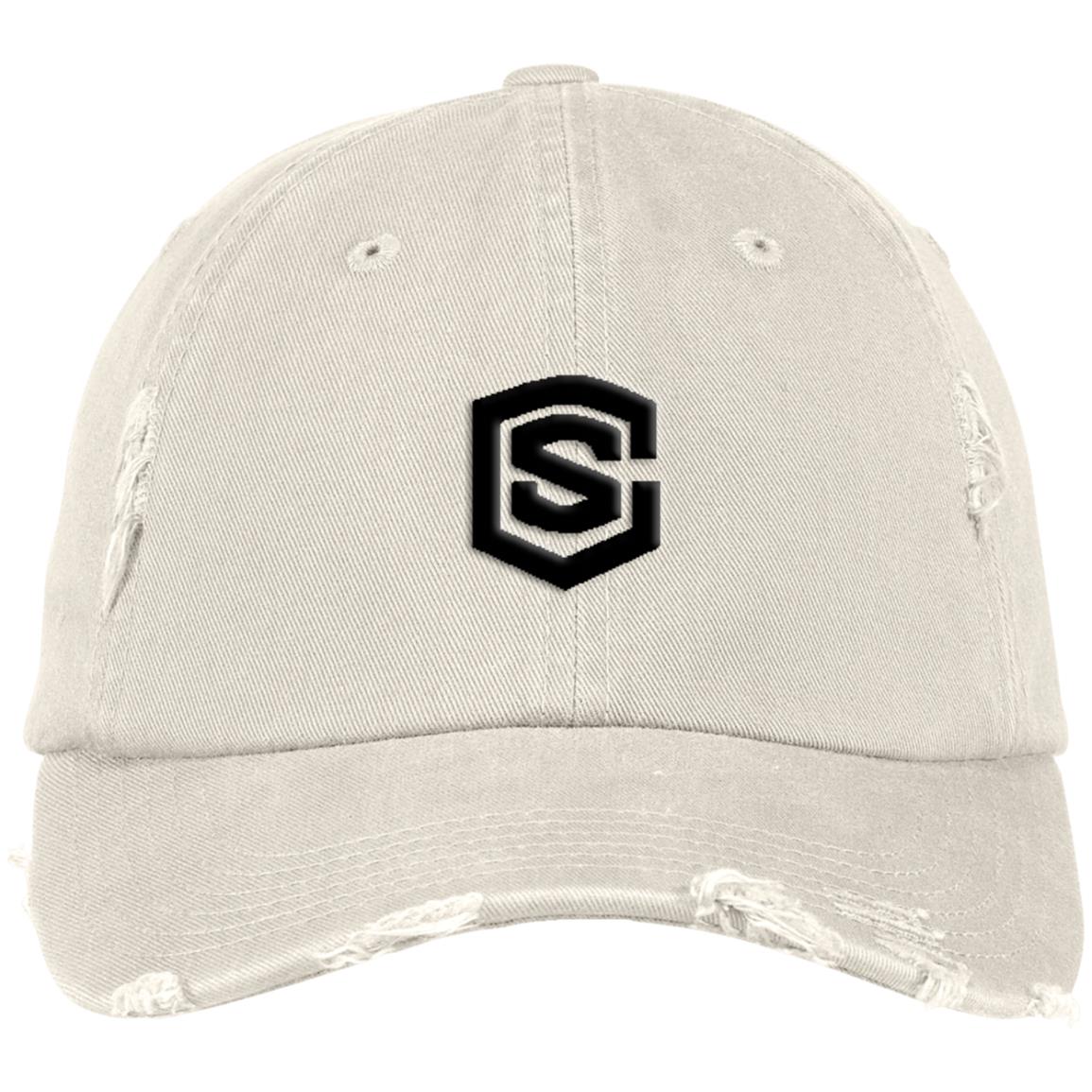 black (2) DT600 Distressed Dad Cap