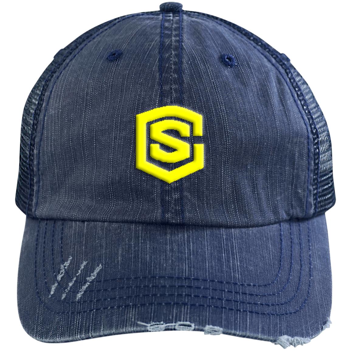 yellow (3) 6990 Distressed Unstructured Trucker Cap