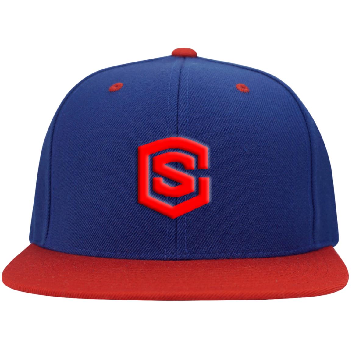 red (2) STC19 Flat Bill High-Profile Snapback Hat