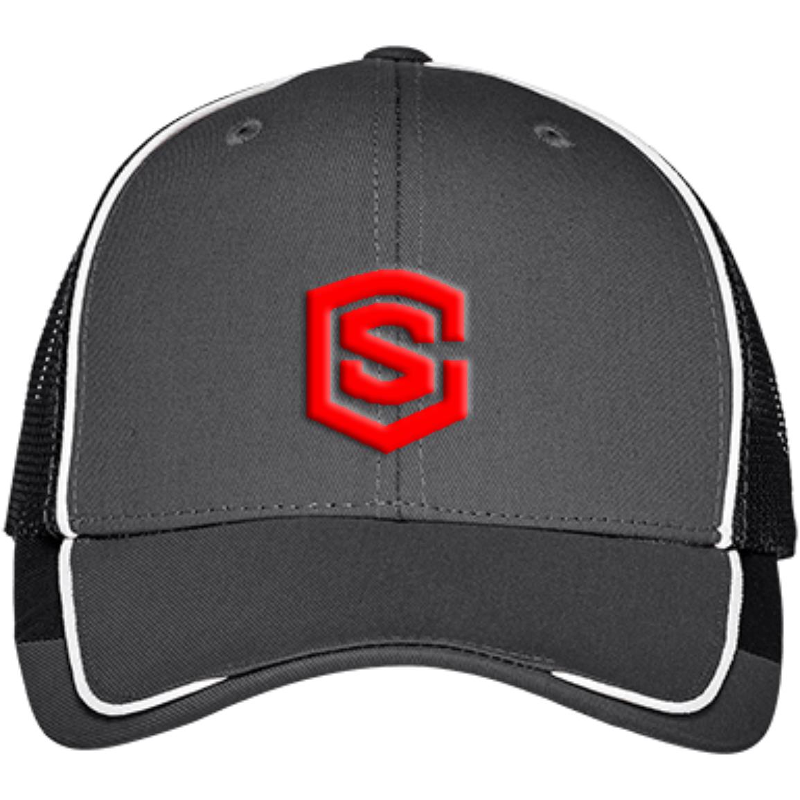 red (2) C904 Colorblock Mesh Back Cap