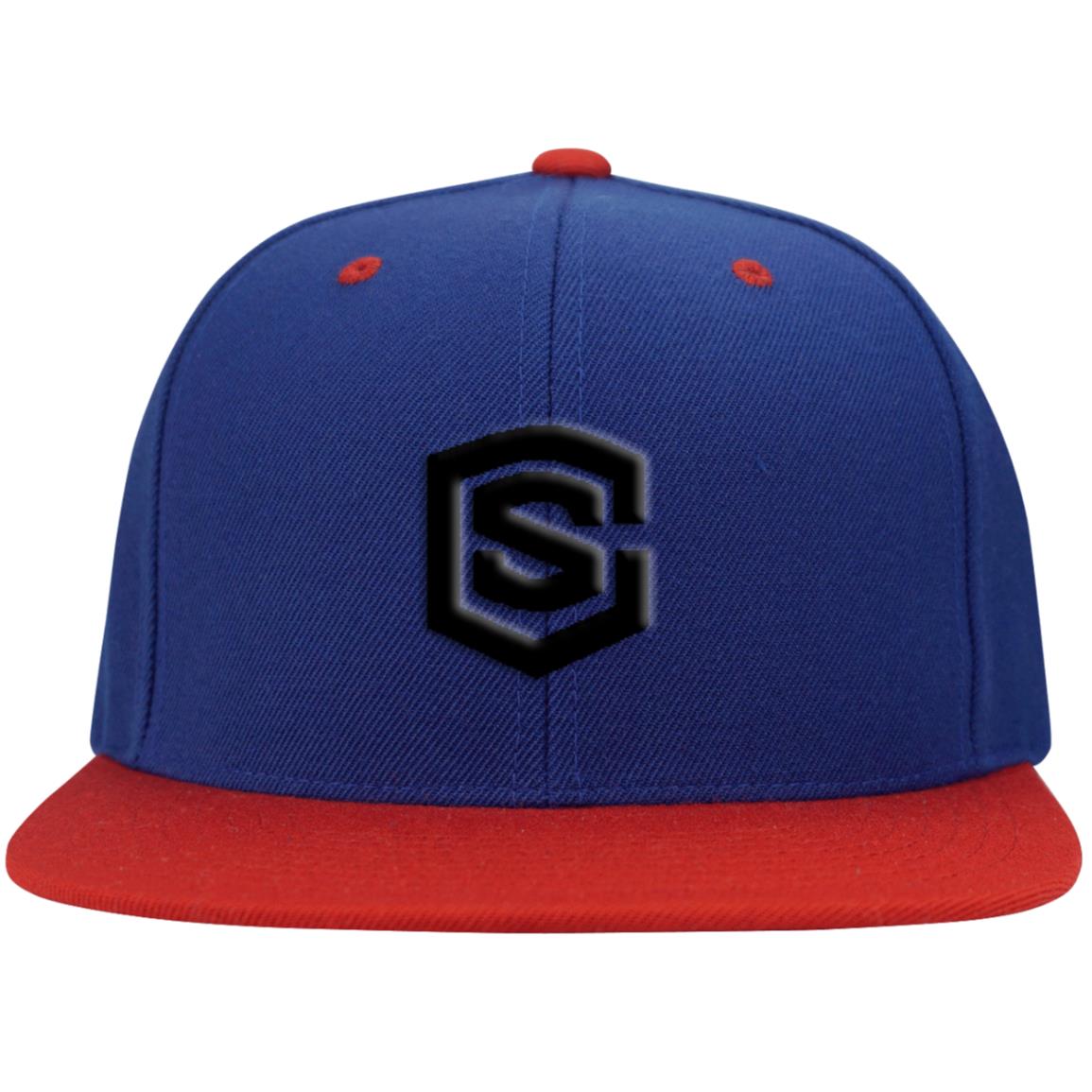 black (2) STC19 Flat Bill High-Profile Snapback Hat