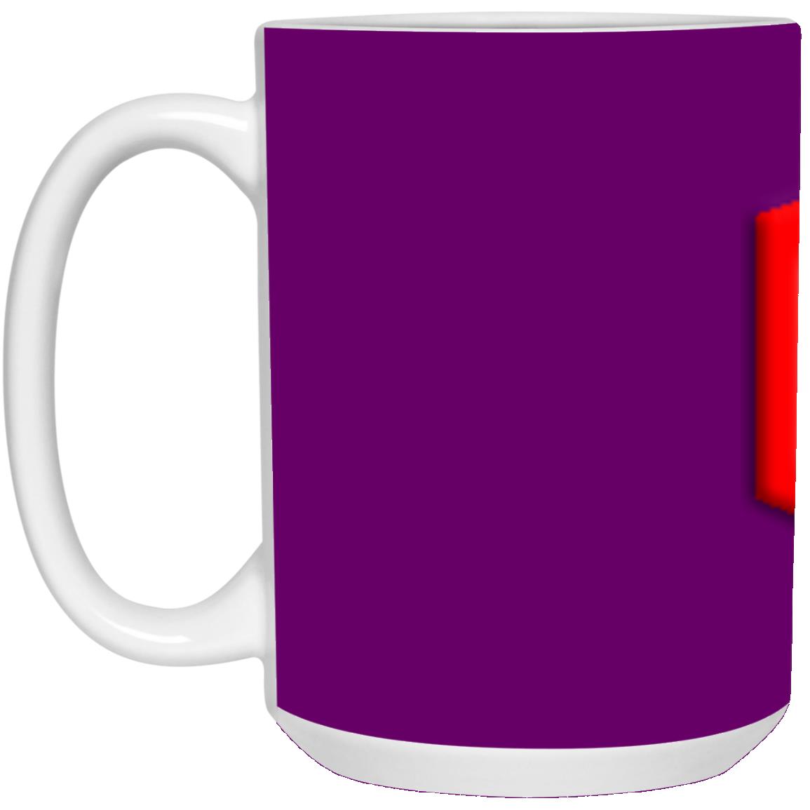 red (2) 21504 15 oz. White Mug