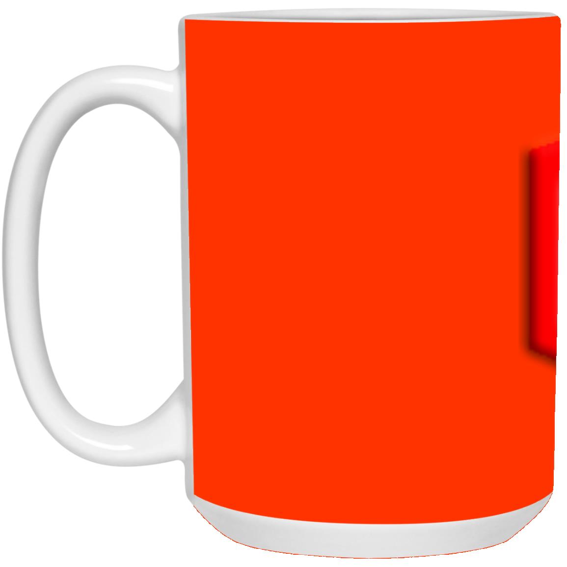 red (2) 21504 15 oz. White Mug