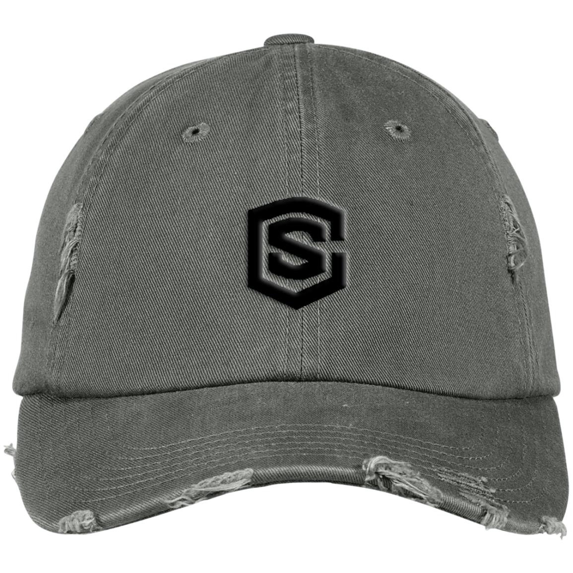 black (2) DT600 Distressed Dad Cap
