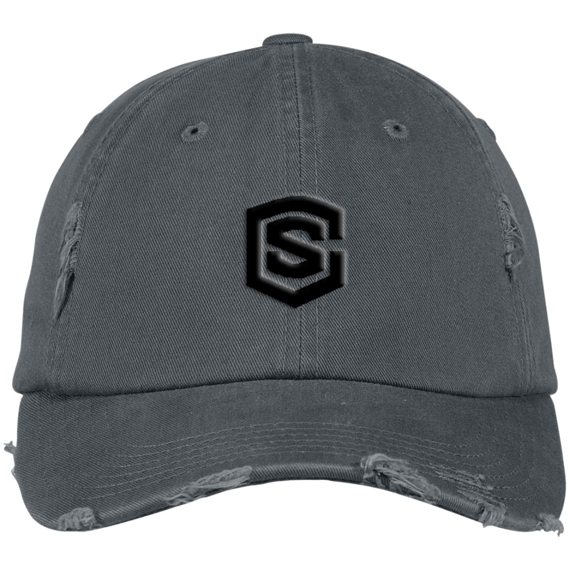 black (2) DT600 Distressed Dad Cap